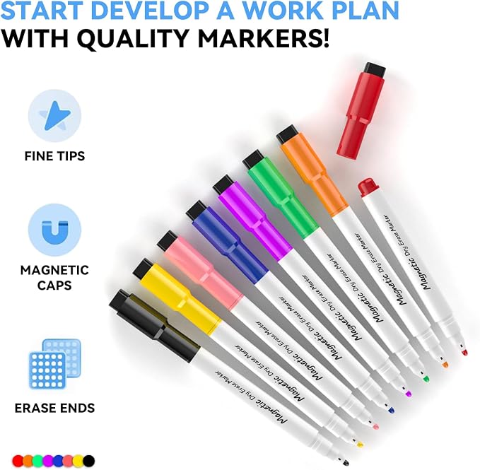 Dry Erase White Board, Cazeyoo Magnetic Desktop Whiteboard 8 x 12inch - Image 5