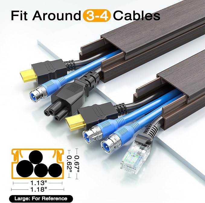 Delamu 157in Cord Hider Wall, TV Cable Hider Cord Covers - Image 5
