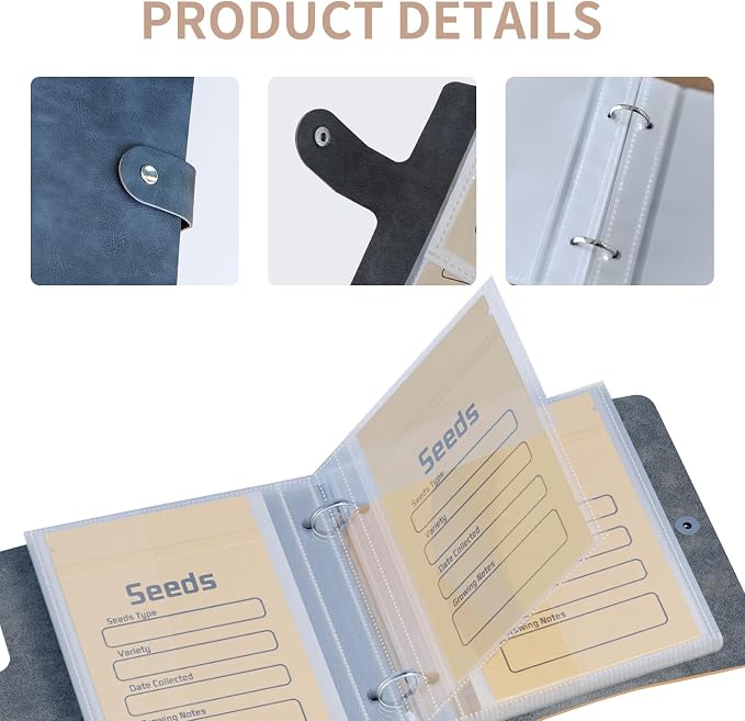 Seed Organizer Binder with 50 PCS Resealable Seed Envelopes - Image 4