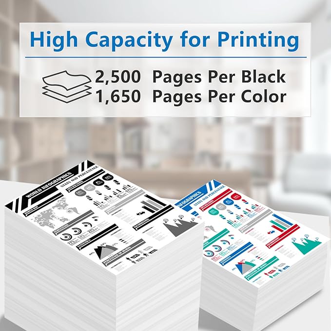 936 936e Extra High Capacity Ink Cartridges for HP 936 936e 936XL Ink Work with OfficeJet Pro 9110b 9128 9130b 9125e 9135e 9122e 9730e Printers (4-Pack Black Cyan Magenta Yellow)-DeskLoop Office