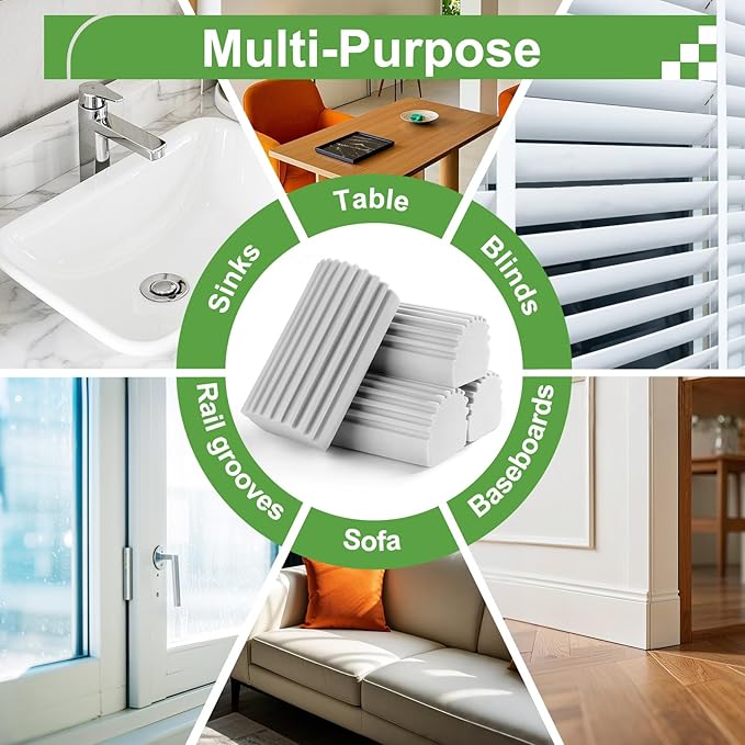 Jeymei 2-Pack Damp Clean Duster Sponge, Sponge Cleaning Brush, Duster - Image 5