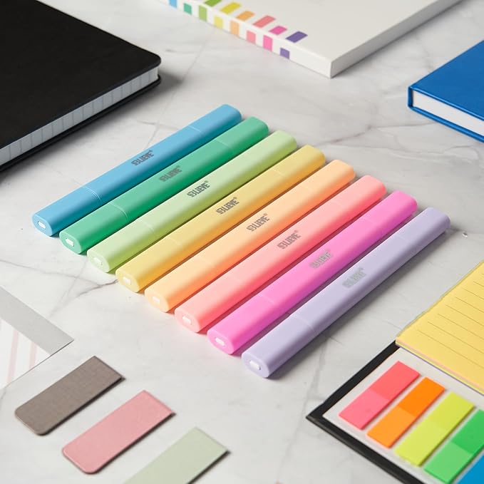 BLIEVE Bible Highlighters No Bleed Through, Pastel Colors, Dual Tip, 8 Pack | - Image 4