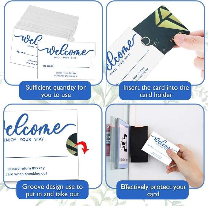 Geyee 500 Pcs Hotel Key Card Envelope Keycard Holder Sleeves Enjoy Your Stay - Image 3
