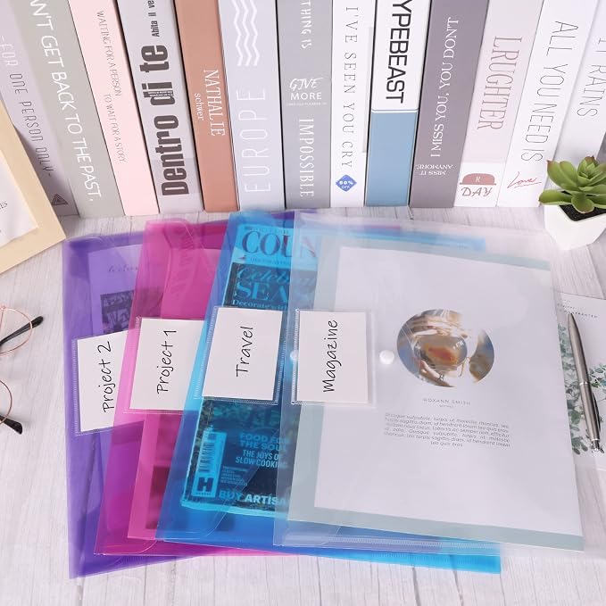 EOOUT 48pcs Plastic Envelopes Poly Envelopes, Letter Size, A4 Size - Image 5