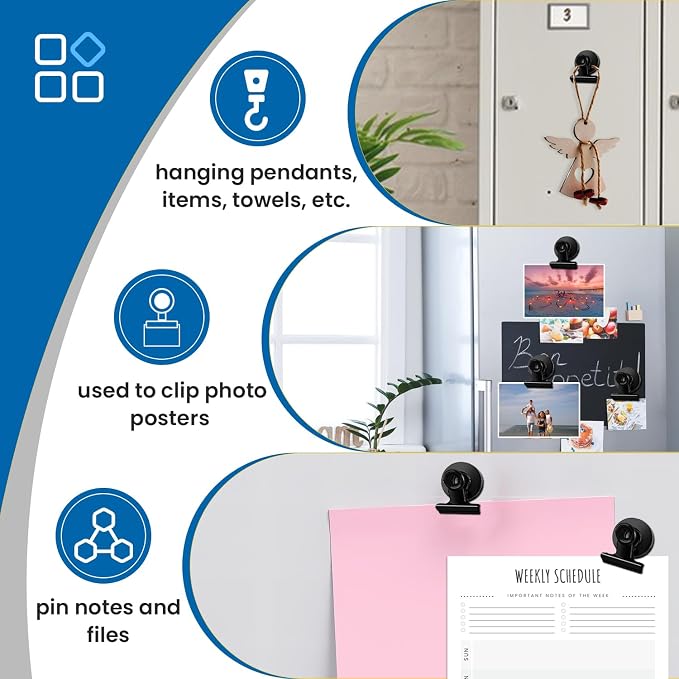 DIYMAG Magnetic Clips, 20 Pack Fridge Magnets Refrigerator Personalized - Image 6