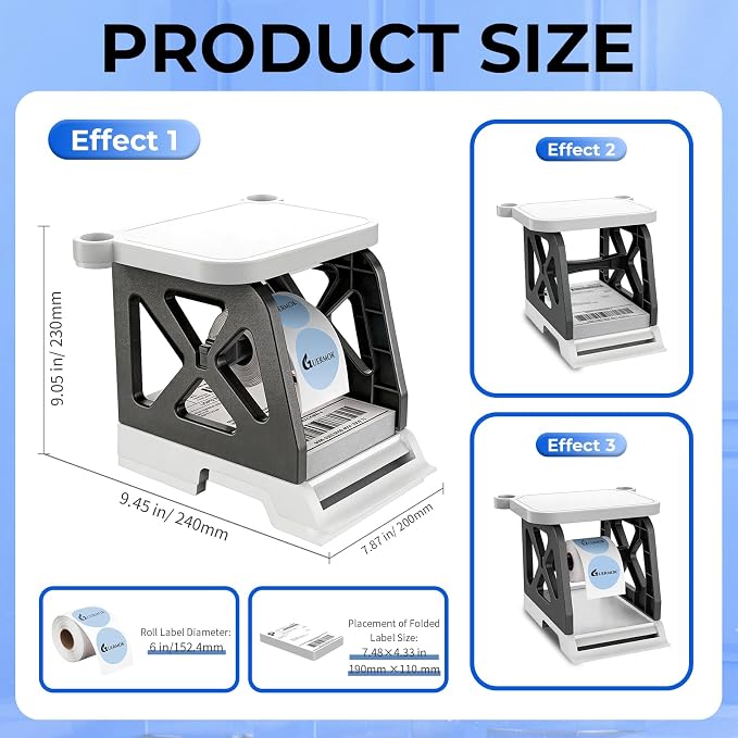 Guermok 3-in-1 Thermal Label Holder Stand - Image 4