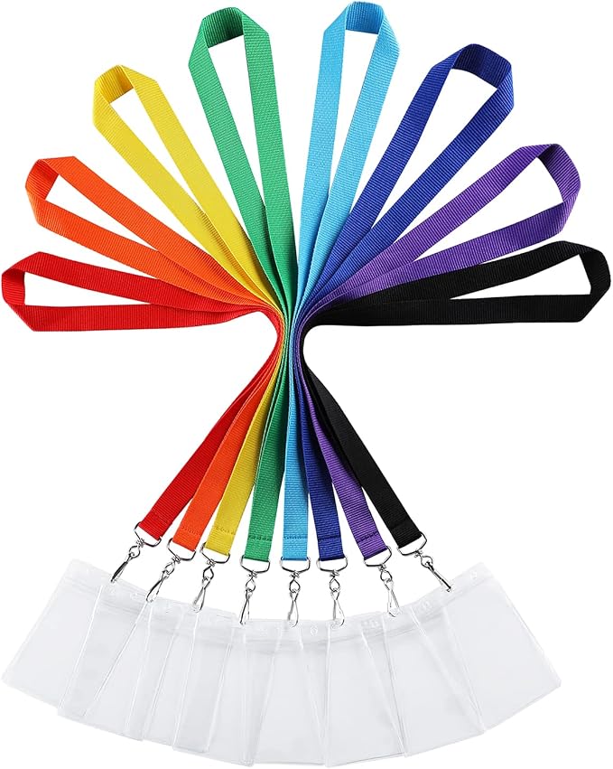 8 Pack Cruise Lanyard with Waterproof ID Card Holder, Colorful Durable Lanyard by YOYOGO
