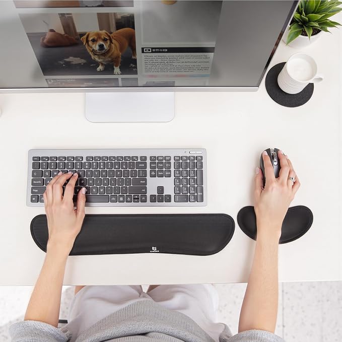 Gimars Upgrade Enlarge Silky and Superfine Fabric Gel Memory Foam Keyboard - Image 7