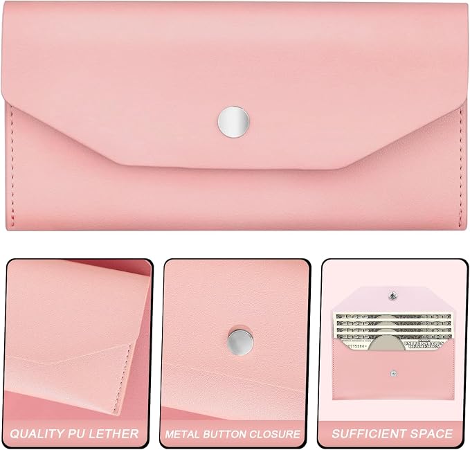 Pu Leather Cash Envelope Wallet - Image 3