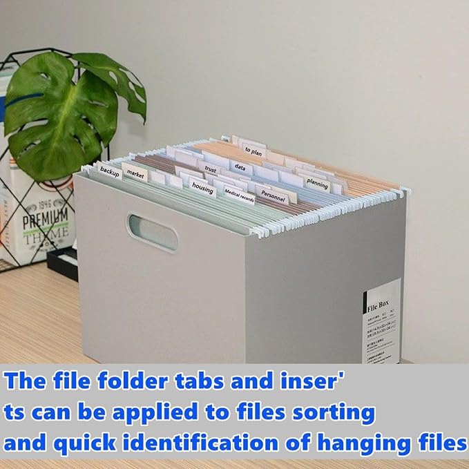 Folder Labels, 50+50 Sets of Hanging Folder Label Tabs and Inserts - Image 7