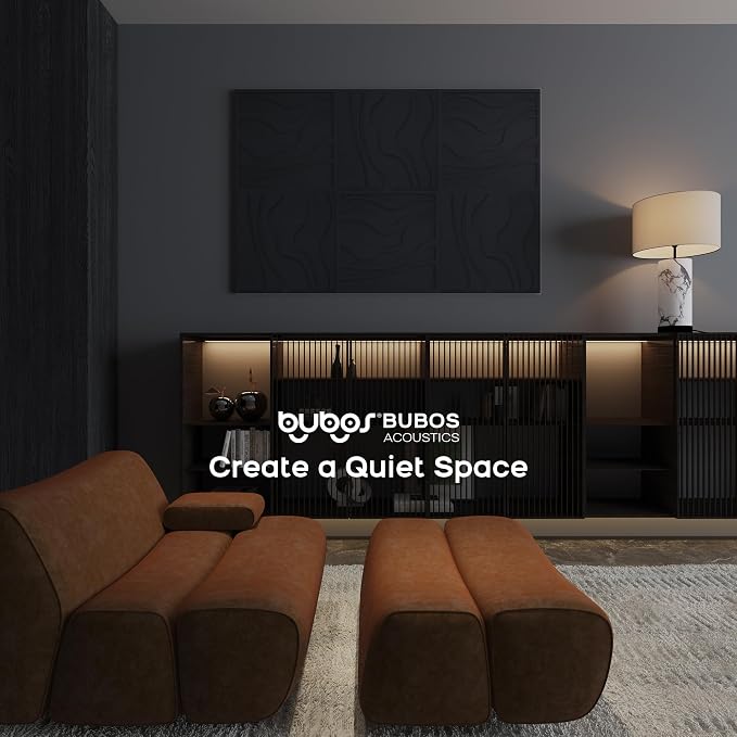 BUBOS Large Acoustic Panels, Self-adhesive Sound Absorbing Panels Decorative - Image 6