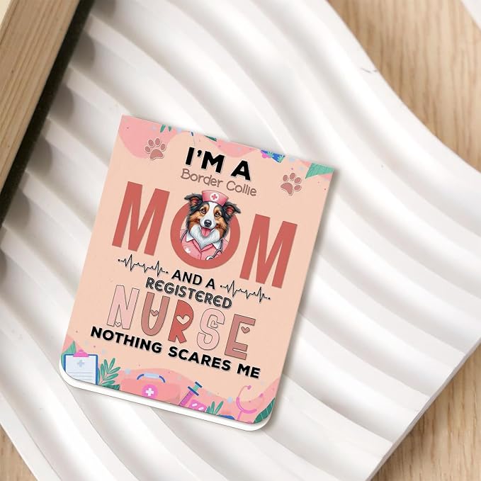I'm a Border Collie Mom and a Registered Nurse Nothing Scares Me Magnet - Image 2