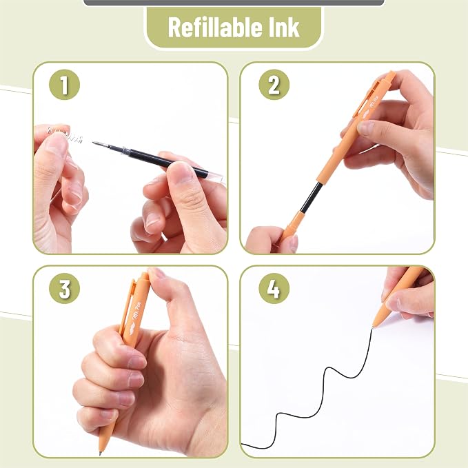 Mr. Pen- Retractable Gel Pens, 12 Pack, Fine Point 0.5mm, Fast Dry, Smooth - Image 5