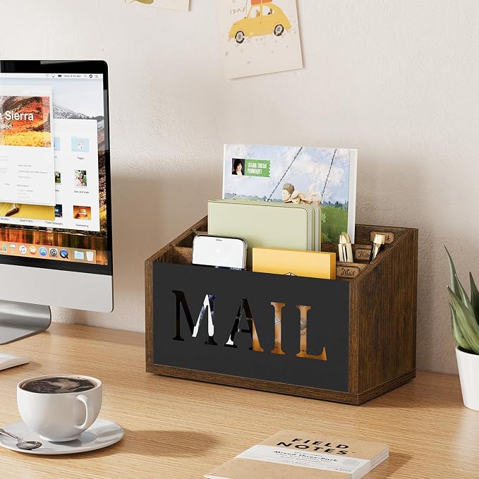 YINMIT Mail Organizer Countertop, Mail Holder - Image 2