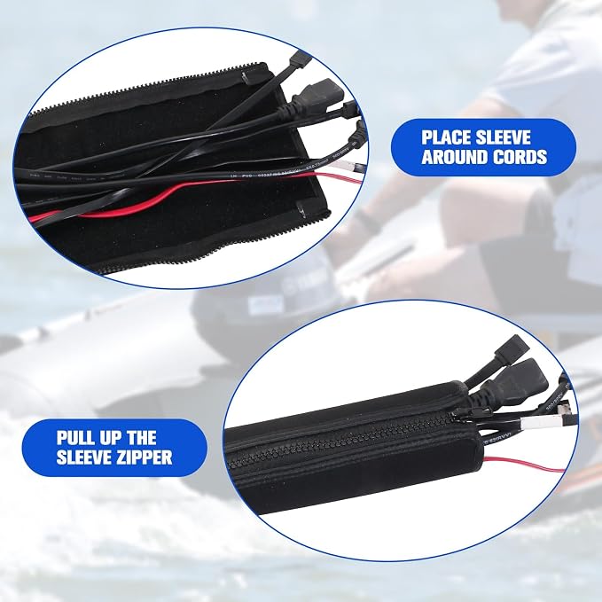 48inch Neoprene Trolling Motor Cable Sleeve 2'' Dia Cable Organizer - Image 2