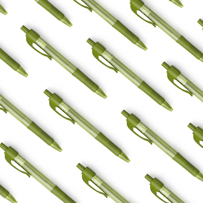deegtran Pens Bulk, 30 Pack No Bleed Sage Green Ink Click Pens - Image 6