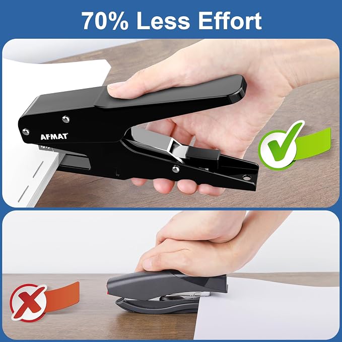 AFMAT Effortless Plier Stapler, Metal 35 Sheet Stapling Plier, 15000+ Stapling - Image 2