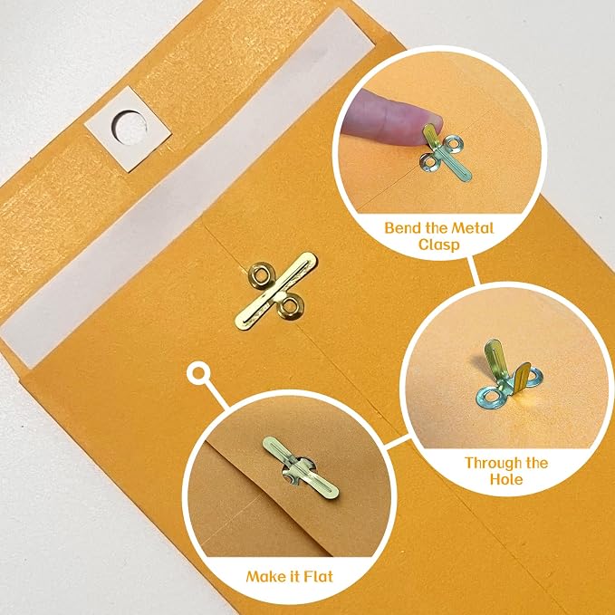 100 Pcs 5 x 7.5Inch Manilla Envelopes, Kraft Envelopes - Image 4