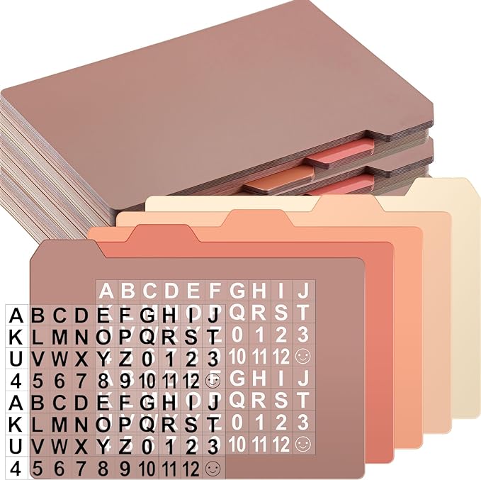 Harloon 50 Pack 4 x 6 Inch Index Card Dividers by Muasung