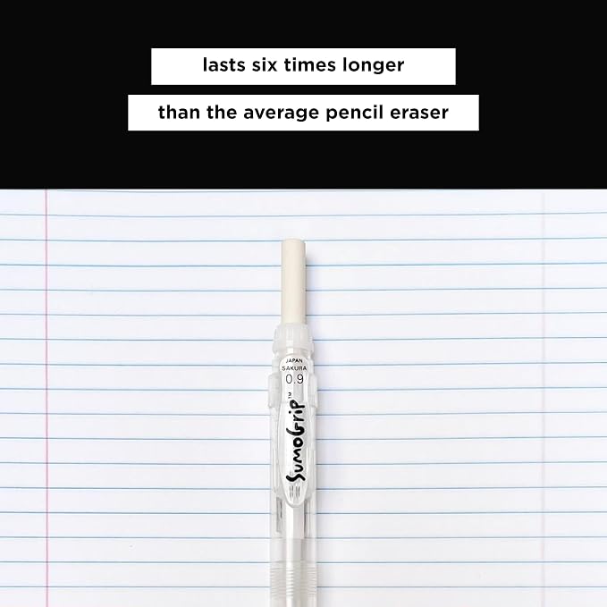SAKURA 50250 SumoGrip Mechanical Pencil Eraser Refill, 3 / Pack - Image 4