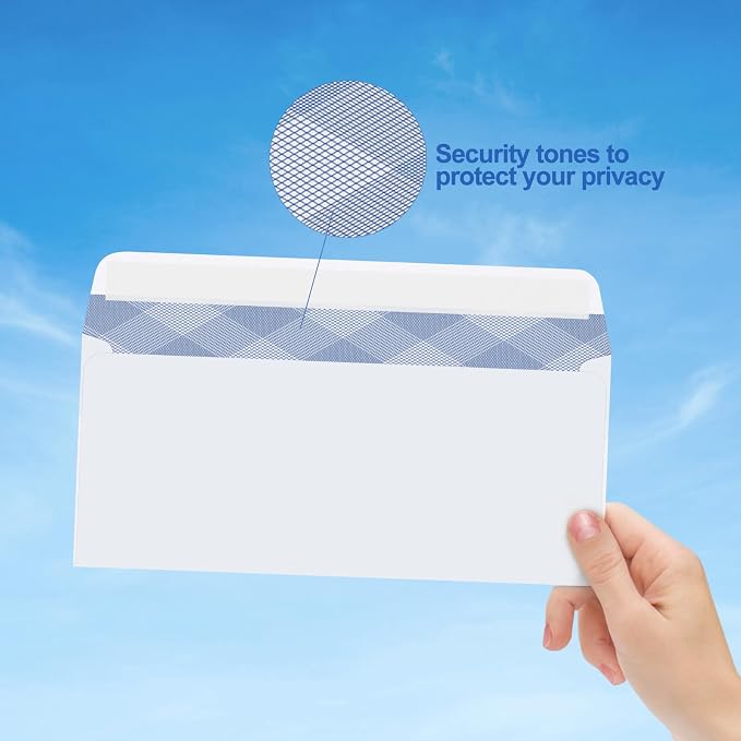 #10 Security Self-Seal Envelopes, PANDRI Windowless Business Mailing Envelopes - Image 5