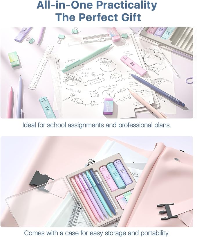 Four Candies Cute Mechanical Pencil Set, 0.5mm Fine Point, 6-Count Pack | 360 - Image 5