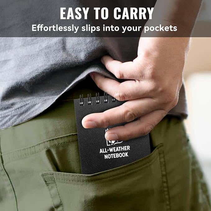 POPYOLA 6 Pack Waterproof Notebook, Weatherproof Pocket Notebook - Image 4