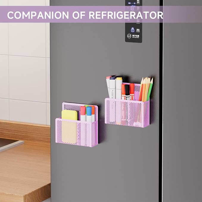 Marbrasse Magnetic Dry Erase Marker Holder, Mesh Pen Holder - Image 6