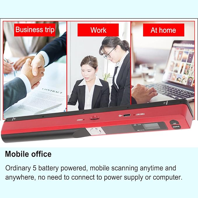 Zunate Portable A4 Handheld Scanner, 900 DPI USB Document, Photo Scanner - Image 4