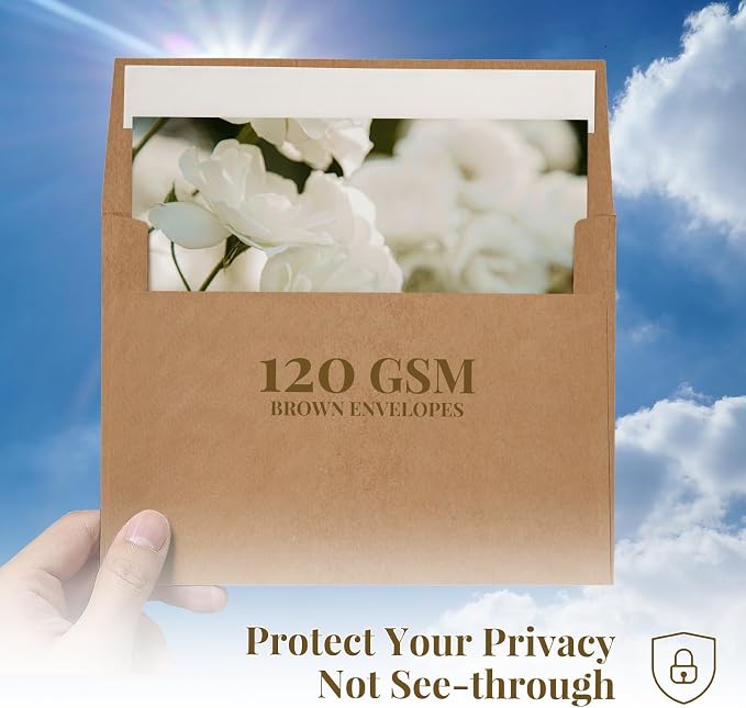 A4 Brown Kraft 4x6 Envelopes Self Seal 100 Pack, Goefun 4.25 x 6.25 Printable - Image 5