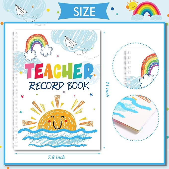 Fuyoooo Teacher Record Book Teacher Grade Books 2026-2027 Spiral Bound Record - Image 3