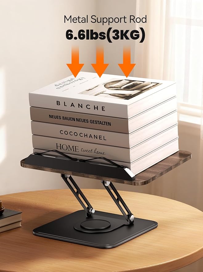 Tounee Book Stand, 360° Rotating Reading Book Holder, Adjustable Cookbook Holder - Image 5