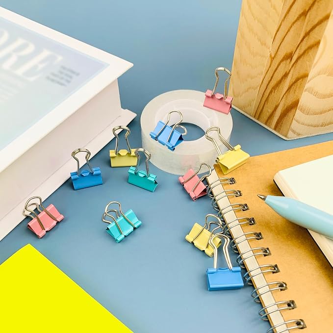Ykimok 240-Pack Mini Binder Clips in 4 Colors, 15mm/0.6-Inch Small Paper Clips - Image 7