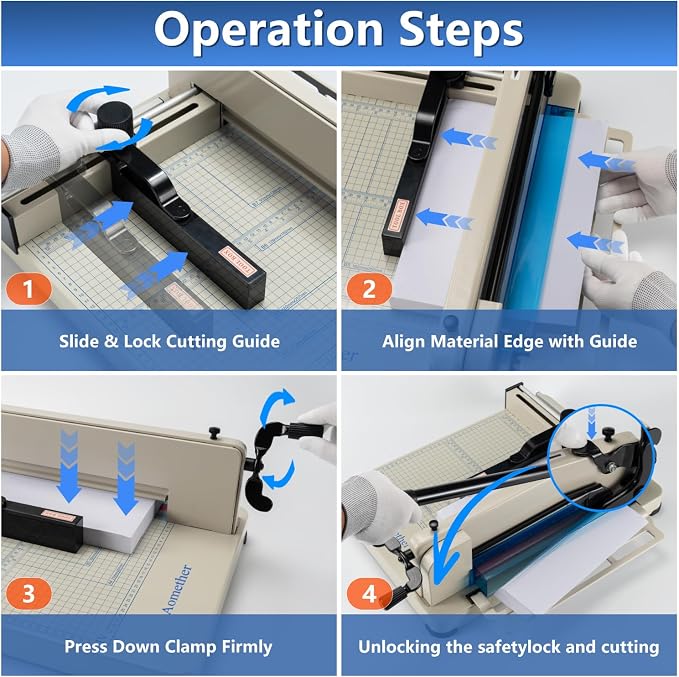 12" Heavy Duty Guillotine Paper Cutter - Image 7