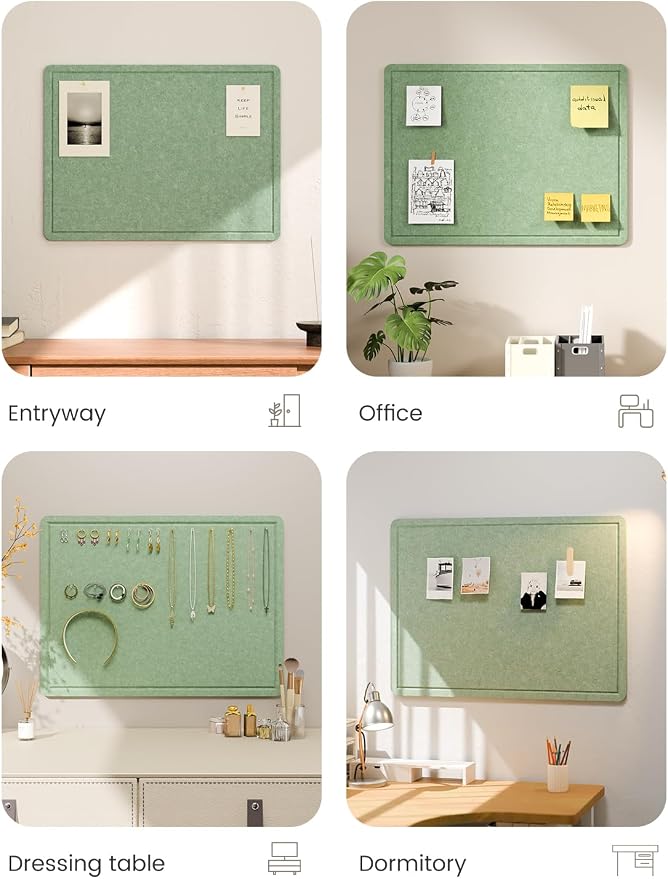 Fluxynara Bulletin Board, 23.6" x 17.5" Cork Board Alternative - Image 7