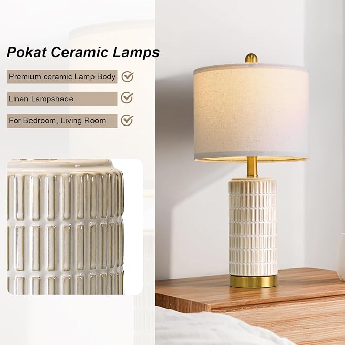 PoKat Small Bedside Table Lamps - Image 8