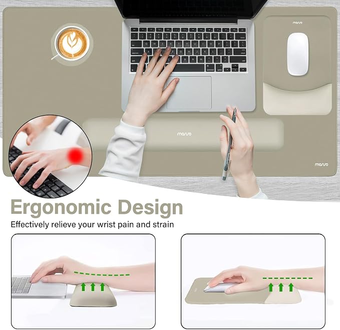 MOSISO Keyboard Mouse Pad Set, Large Gaming Mouse Pad&Rectangular Keyboard - Image 3