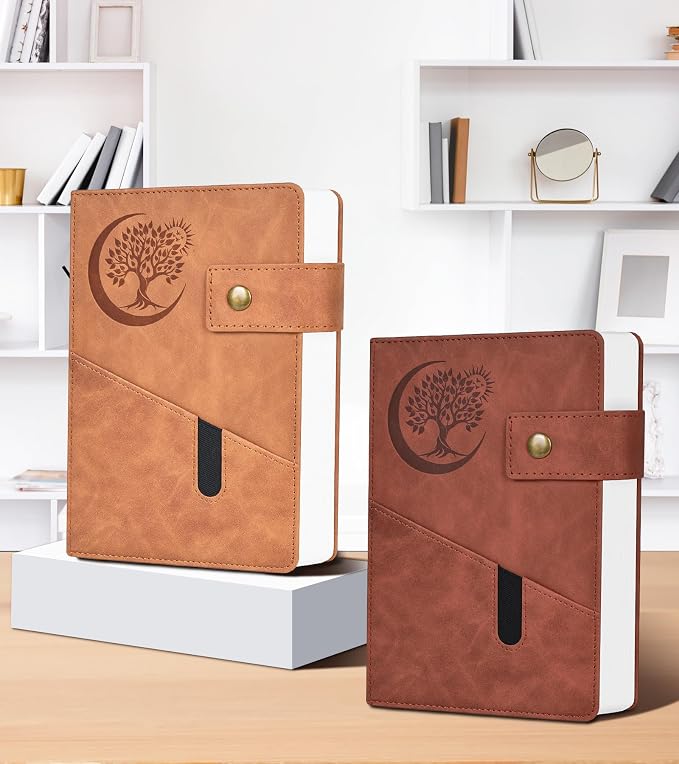 PAIBAS A5 Journal Notebook College Ruled 366 Pages Leather Journal - Image 7