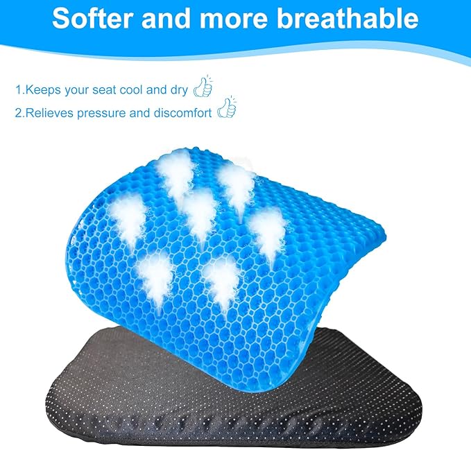 Shouken Large Gel Seat Cushion for Long Sitting - Image 6