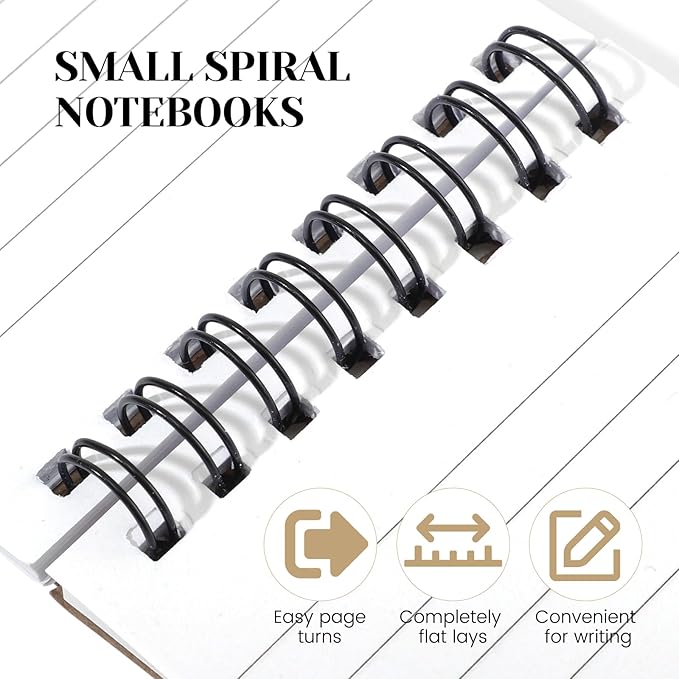 Thboxes 8 Pack Pocket Notebook, 3x5 Small Spiral Notebooks - Image 3