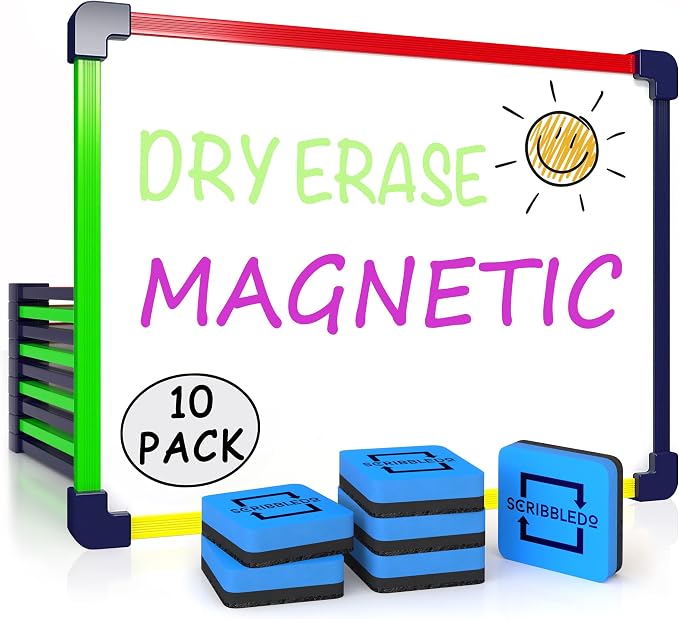 10 Pack Small White Board Dry Erase Board by Scribbledo