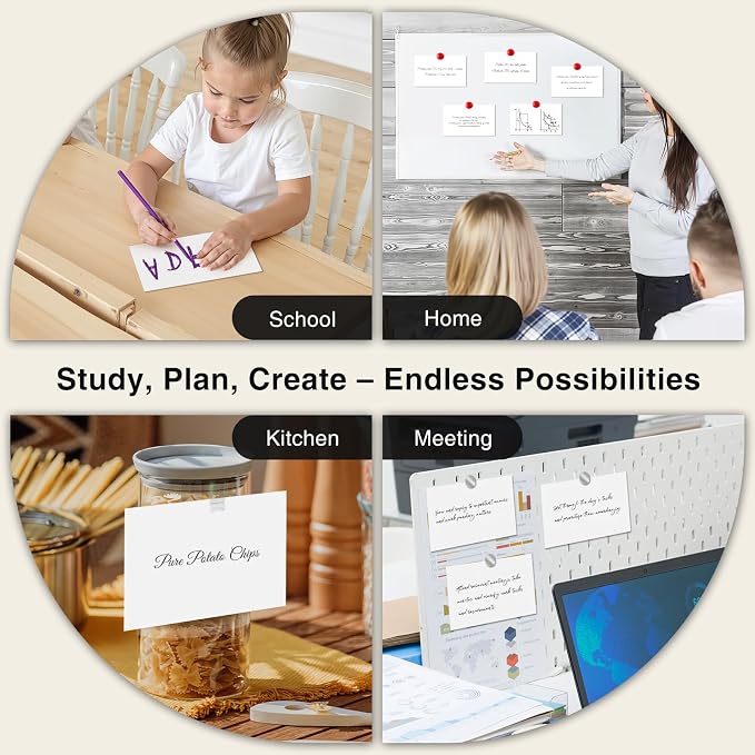 300 Count Blank Index Cards 3x5 Inch White Flash Cards Colored Cardstock - Image 7