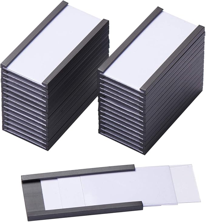 Magnetic Label Holders with Magnets Magnetic Data Card Holders with Clear by EEOYU