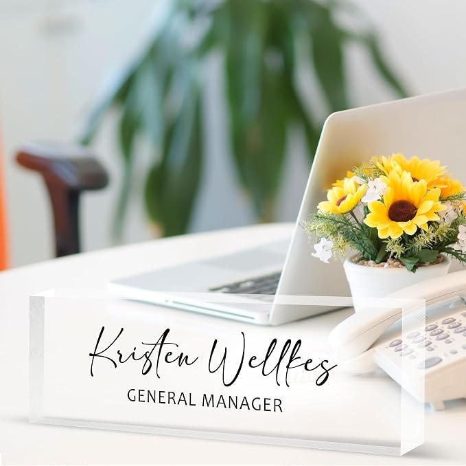 Desk Name Plate Personalized Acrylic Name Plate - Image 2