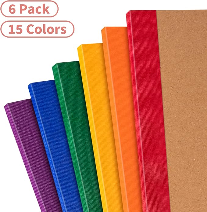 ALKALO 6 Pack Lined Notebook Journals Bulk, A5 College Ruled Composition - Image 3