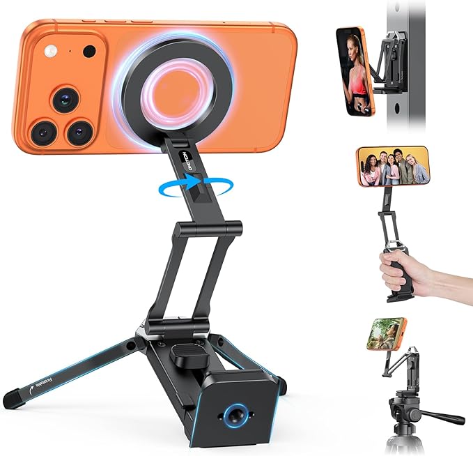 OMOTON TP02 360°Rotating for MagSafe Tripod, New Upgrade by OMOTON