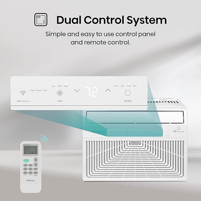 Hisense WCT06W25A Window Air Conditioner, 6,000 BTU, White-DeskLoop Office