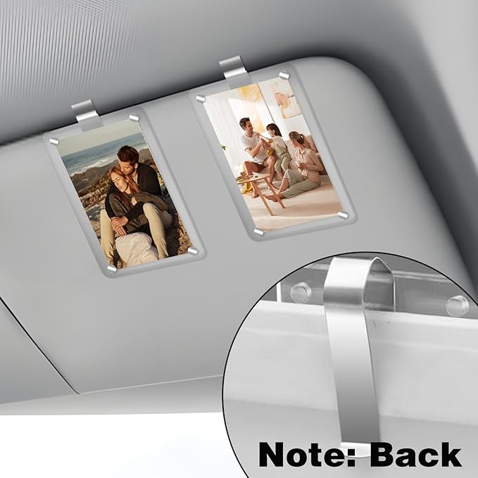 2Pcs Car Picture Holder, Acrylic Magnetic Personalized Photo Holder Car - Image 4