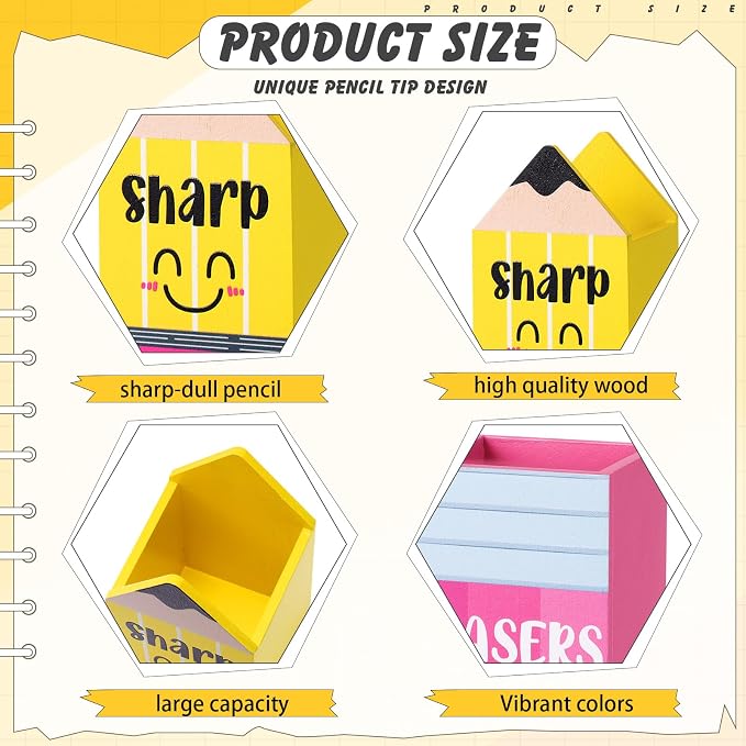 Gilprop 3 Pcs Back to School Sharp and Dull Pencil Holder - Image 3