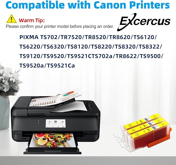 Replacement for Canon CLI-281 CLI-281 XXL Yellow Compatible Ink Cartridges Use for PIXMA TS9120 TR7520 TR8520 TS6120 TS6220 TS8120 TS8220 TS9520 TS6320 TS9521C (3X 281XXL Yellow)-DeskLoop Office